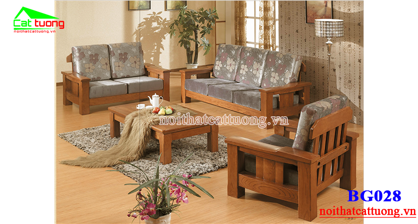 sofa gỗ phòng khách