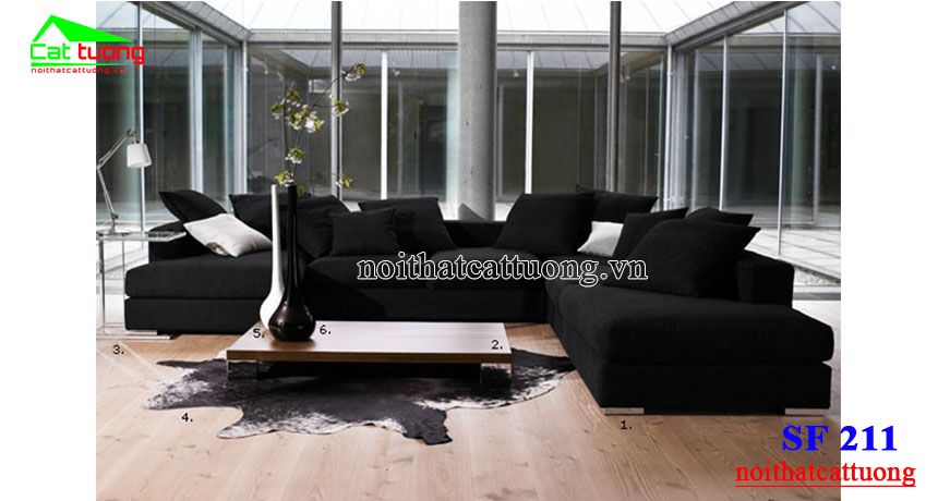 sofa nỉ vải cao cấp SF211