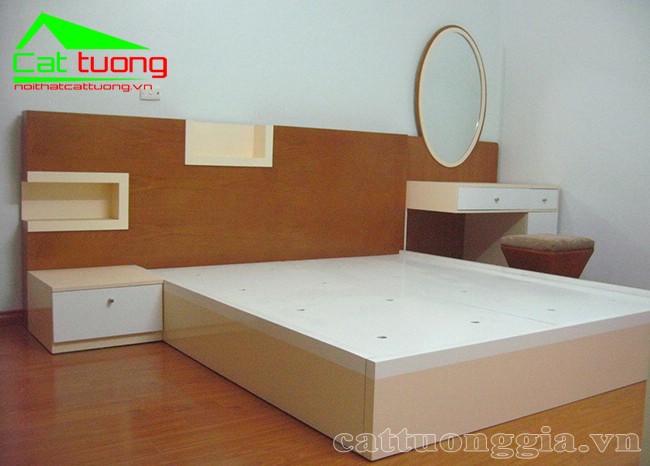 Giường ngủ gỗ công nghiệp đẹp giá rẻ tại Hà Nội
