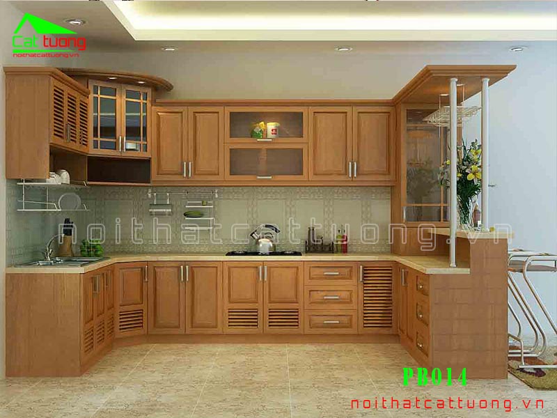 thiết kế nội thất nhà bếp đẹp PB014