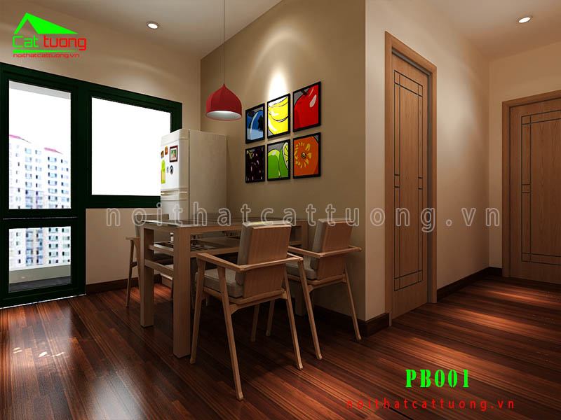 thiết kế nội thất phòng bếp đẹp PB001