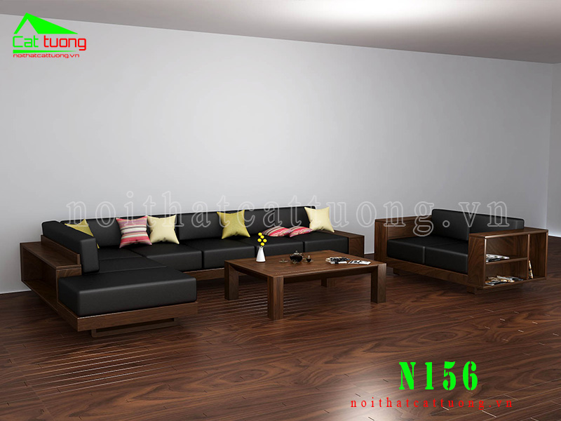 Sofa gỗ óc chó N156