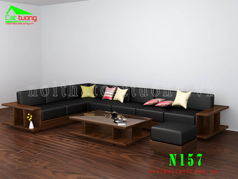 Sofa gỗ óc chó N157