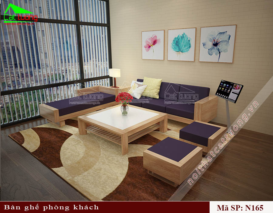 Sofa phòng khách đẹp N165 hiện đại