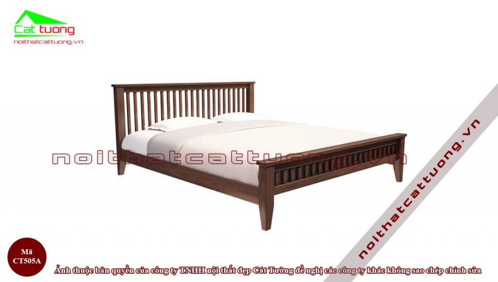Giường ngủ gỗ óc chó CT505
