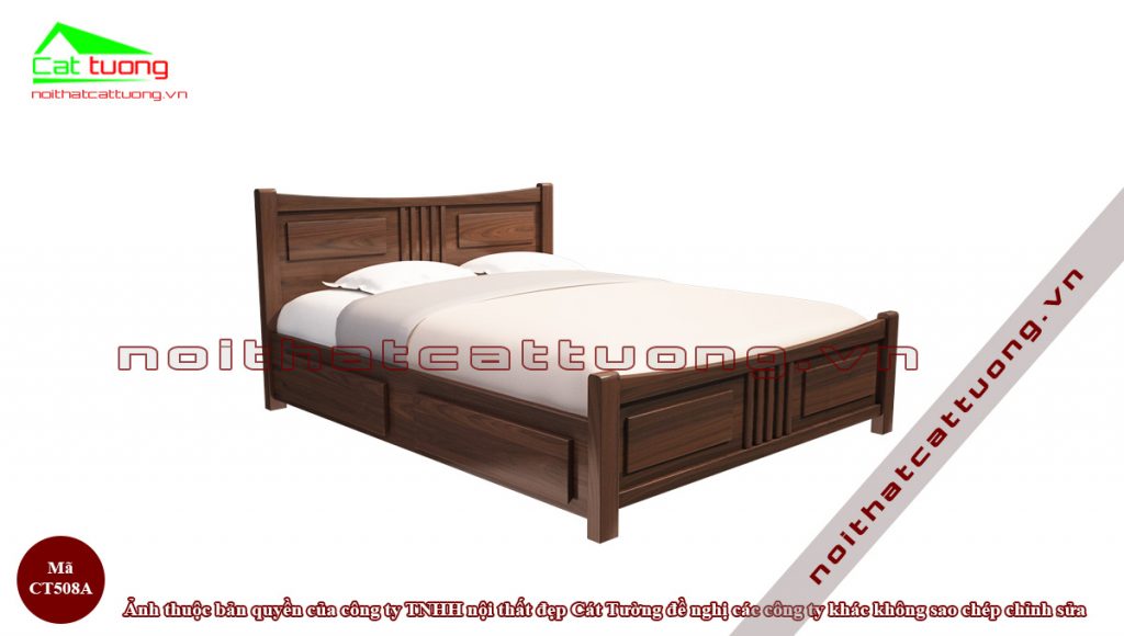 Giường ngủ gỗ Óc Chó CT508