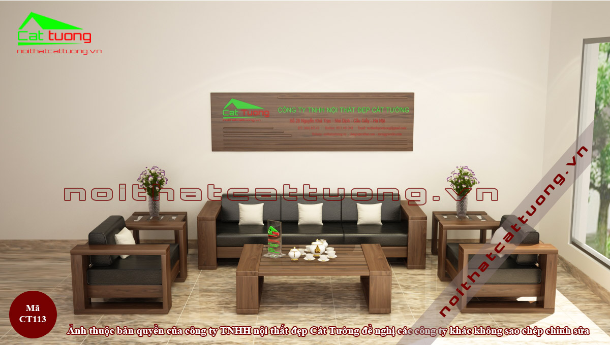 Bàn ghế gỗ sofa từ gỗ tự nhiên