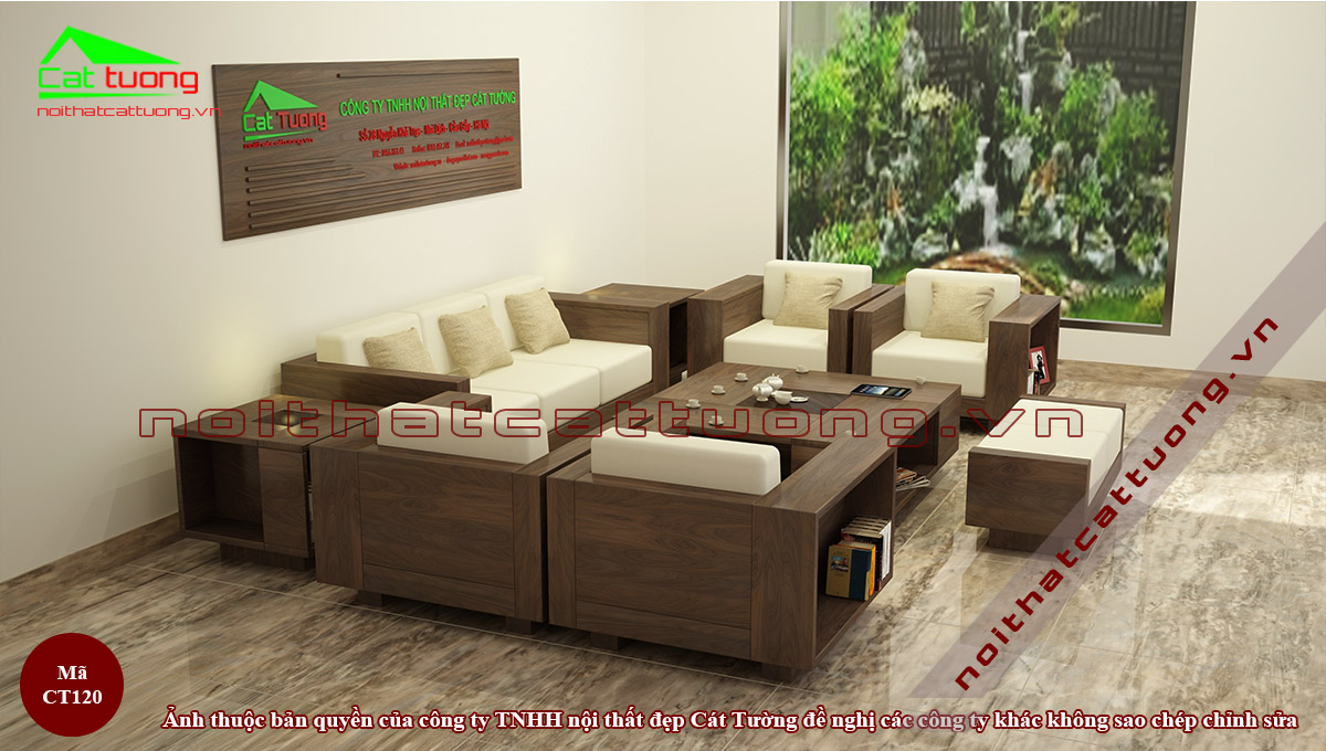 Mẫu bàn ghế sofa gỗ chất lượng