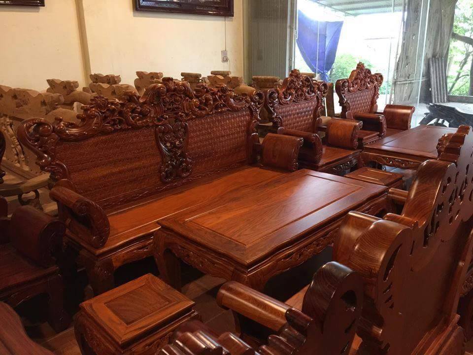 Bộ ghế gỗ hương sang trọng