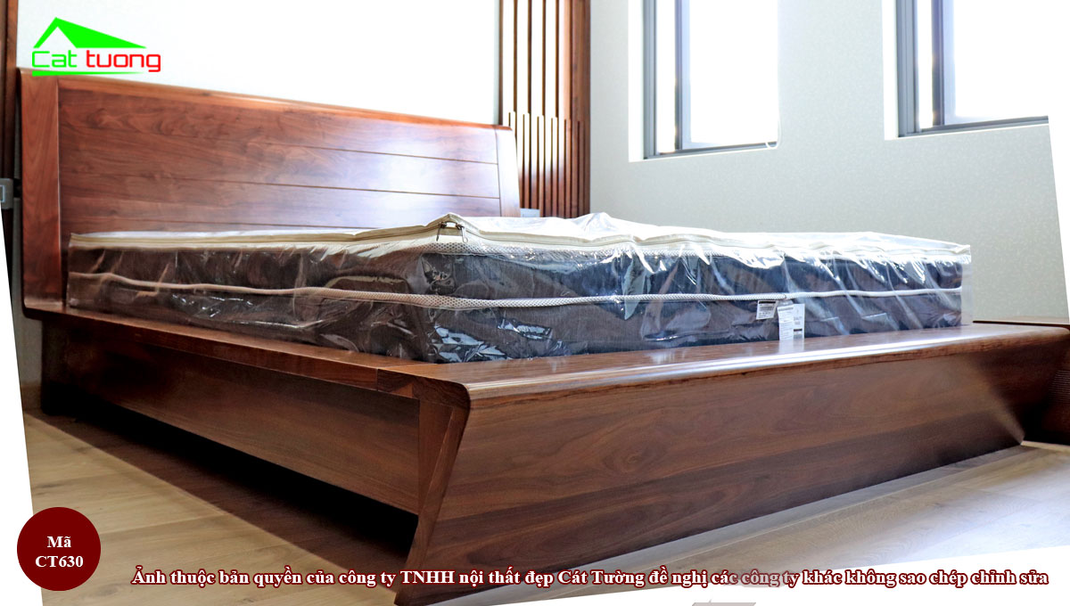Giường ngủ gỗ óc chó CT630 cao cấp