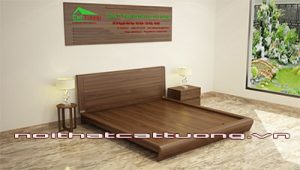 Giường gỗ tự nhiên