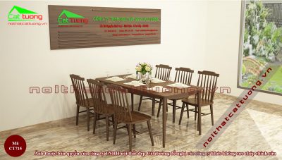 kích thước bàn ăn gỗ 6 ghế