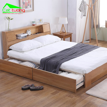 Giường ngủ gỗ sồi nga 10
