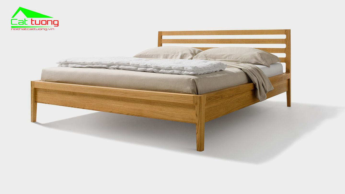 Giường ngủ gỗ sồi nga 14