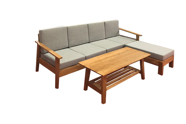 Sofa gỗ sồi phong cách trẻ trung