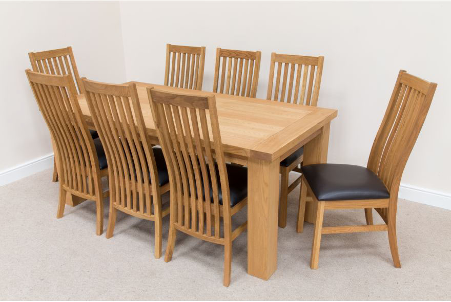 Bộ bàn ăn gỗ sồi 8 ghế