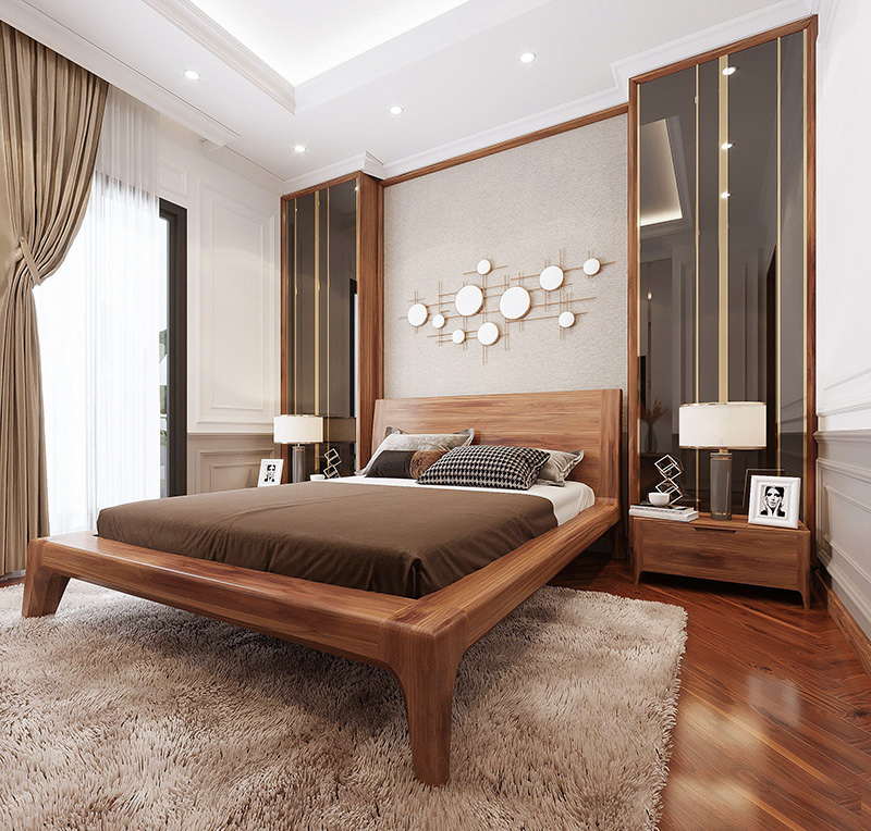Giường gỗ tự nhiên cao cấp: Một giấc ngủ tốt bắt đầu từ một chiếc giường chất lượng. Thưởng thức giấc ngủ trên chiếc giường gỗ tự nhiên cao cấp này, bạn sẽ không thể hài lòng hơn. Thiết kế tinh tế, chất liệu gỗ tuyệt đẹp, và tính năng đa dạng sẽ mang lại cho bạn trải nghiệm ngủ thư giãn và tốt nhất.