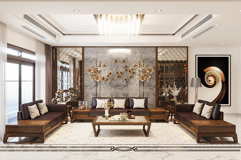 Tổng hợp các mẫu nội thất phòng khách đẹp hiện đại và sang trọng nhất   GOLDENHOUSE