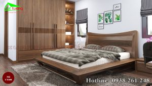 giường gỗ óc chó CT658