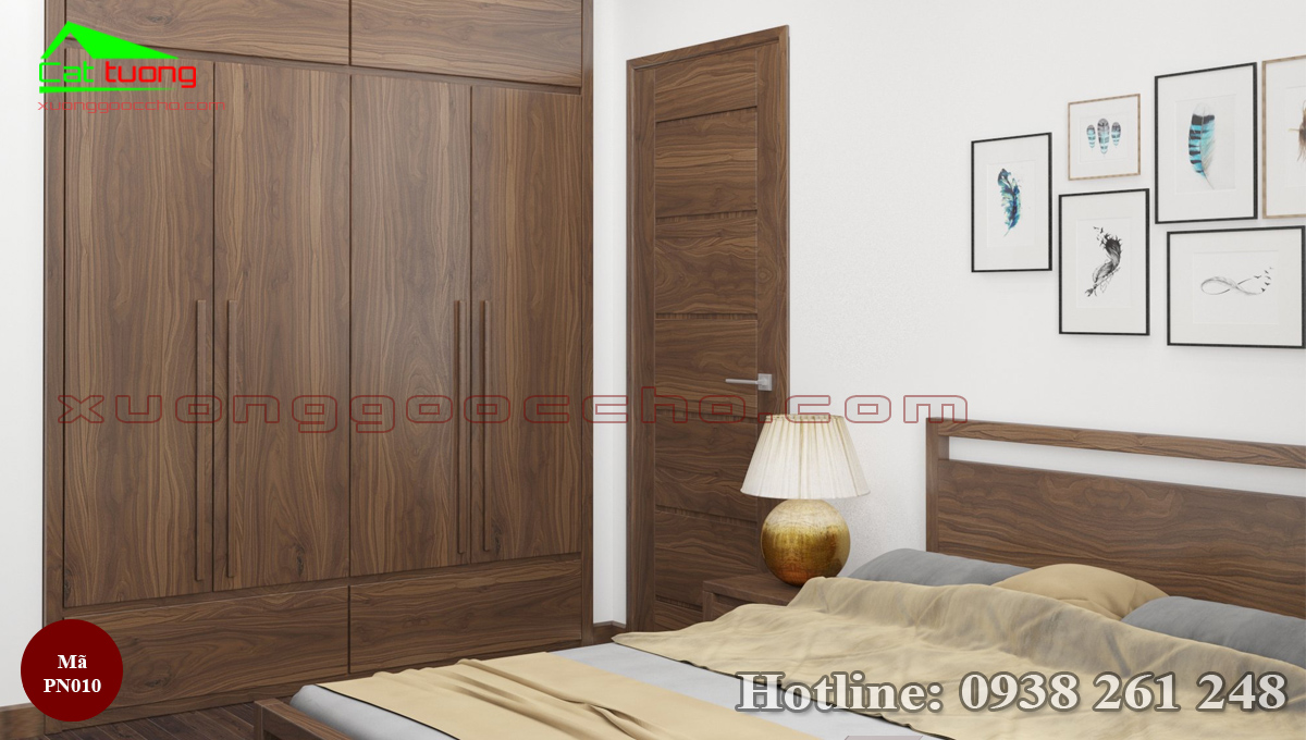 nội thất phòng ngủ gỗ óc chó PN010c