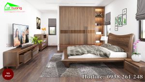 nội thất phòng ngủ gỗ óc chó PN017