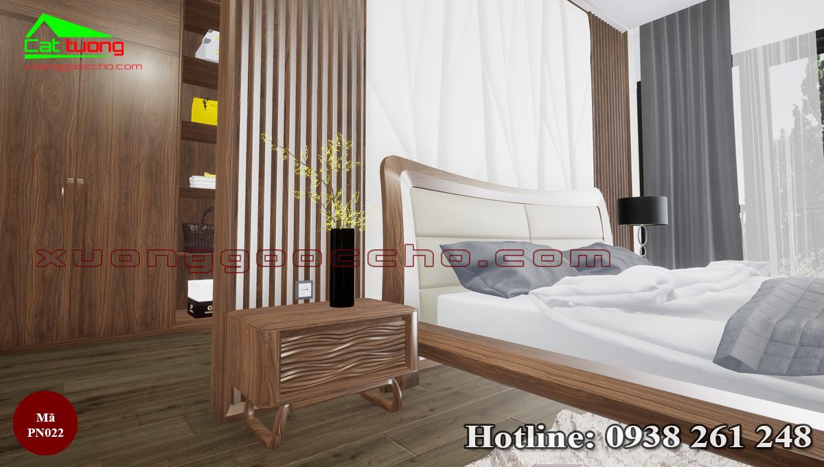 nội thất phòng ngủ gỗ óc chó PN022l