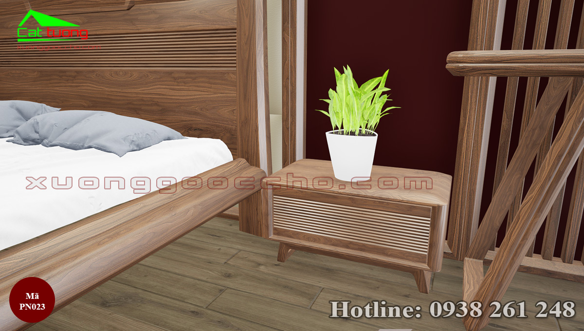 nội thất phòng ngủ gỗ óc chó PN023e