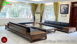 sofa gỗ óc chó CT165p