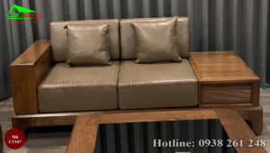 sofa gỗ óc chó CT167i