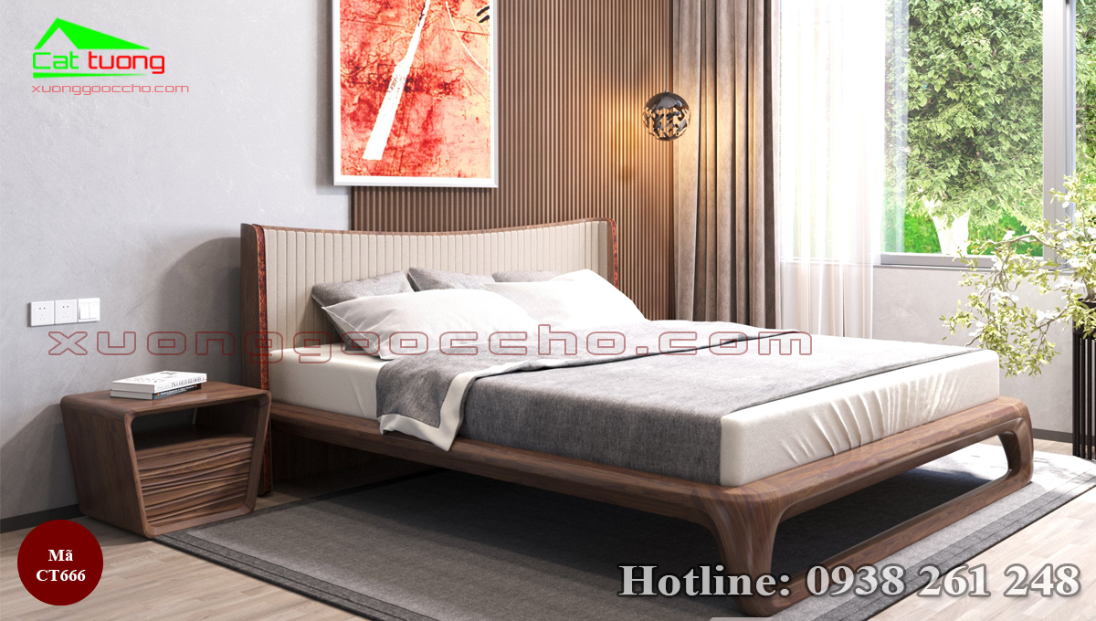 giường ngủ gỗ óc chó tại Bắc Giang