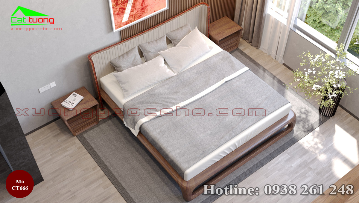 giường ngủ gỗ óc chó tại Thái Bình