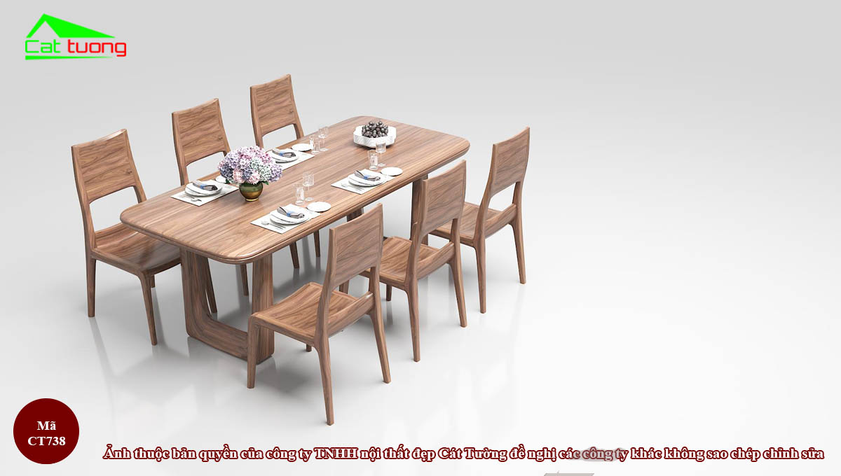 bộ bàn ăn 6 ghế gỗ óc chó